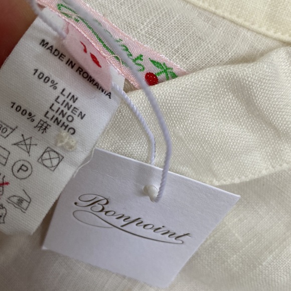 Bonpoint boys white linen dress shirt & cotton pants - Picture 13 of 16